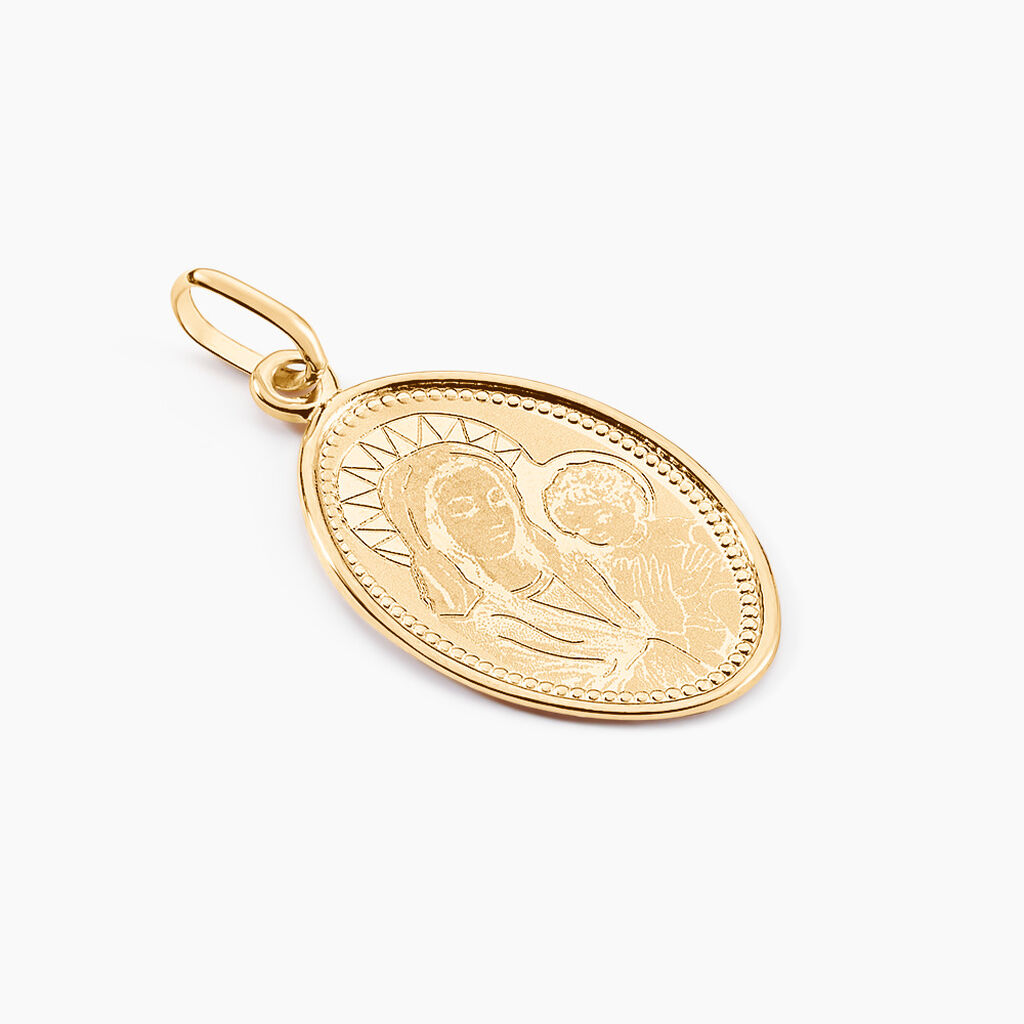 Pendentif Or Jaune Vierge A L'enfant - Pendentifs vierge Famille | Histoire d&rsquo;Or