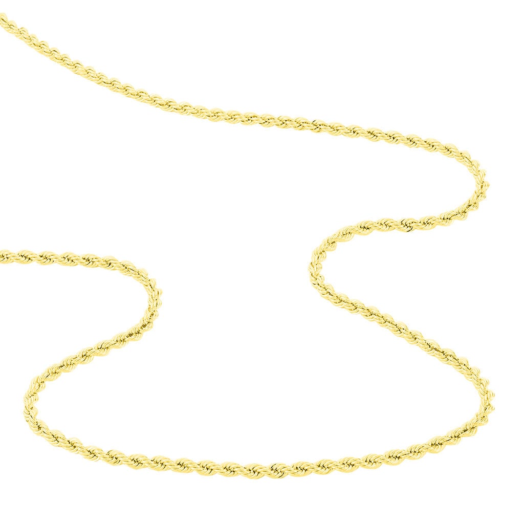 Collier Cordelia Or Jaune Maille Corde - Chaines Femme | Histoire d&rsquo;Or