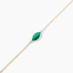 Bracelet Elisud Or Dor&eacute; Malachite - Bracelets Lithoth&eacute;rapie Femme | Histoire d&rsquo;Or