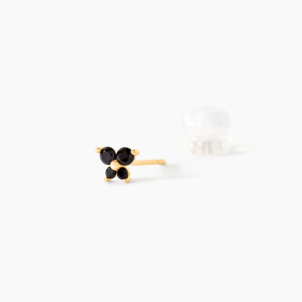 Boucles D'oreilles Puces Or Jaune Oxydes De Zirconium - Boucles d'oreilles empierr&eacute;es Femme | Histoire d&rsquo;Or