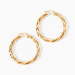 Cr&eacute;oles Tegan Or Jaune - Boucles d'oreilles 18 carats Femme | Histoire d&rsquo;Or