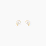 Boucles D'oreilles Puces Odelle Or Jaune Perle De Culture - Clous d'oreilles Femme | Histoire d&rsquo;Or