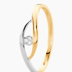 Bague Nohane Or Bicolore Diamant - Bagues de fian&ccedil;ailles vintage Femme | Histoire d&rsquo;Or