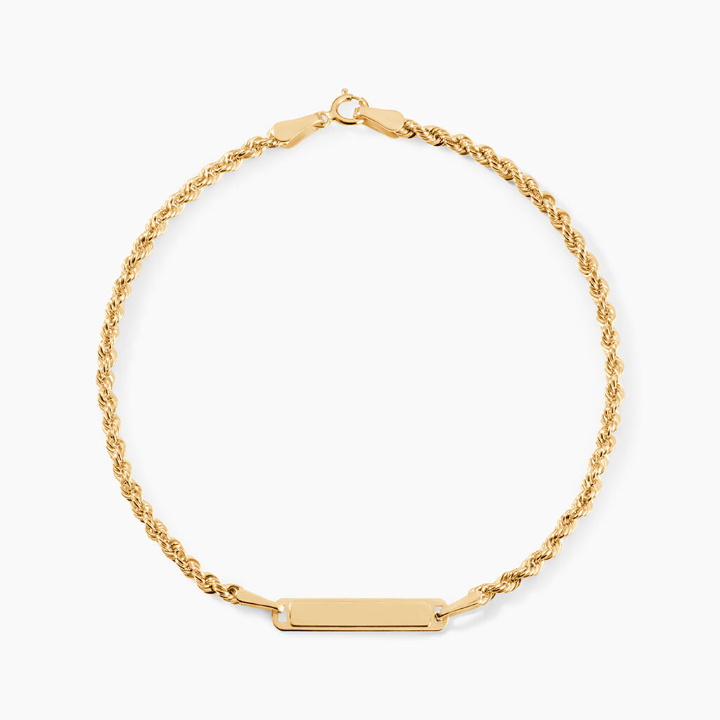 Bracelet Identit&eacute;e Edmontine Or Jaune - Gourmettes Femme | Histoire d&rsquo;Or