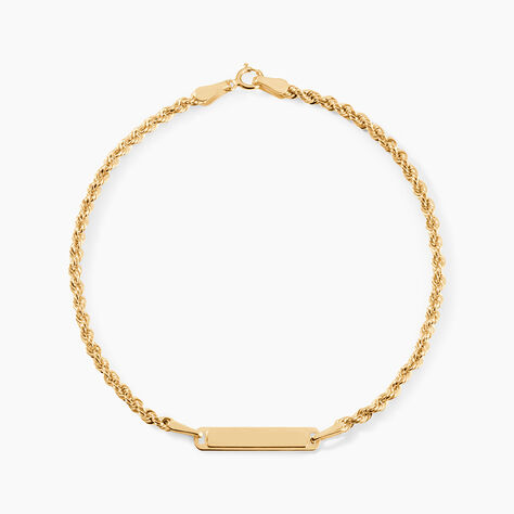 Bracelet Identit&eacute;e Edmontine Or Jaune - Gourmettes Femme | Histoire d&rsquo;Or