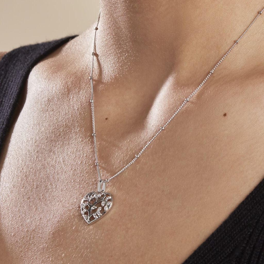 Collier Argent Rechef Oxydes De Zirconium - Colliers fantaisie Femme | Histoire d&rsquo;Or