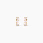 Boucles D'oreilles Puces Plaqu&eacute; Or Jaune Alodia Oxyde De Zirconium - Boucles d'oreilles empierr&eacute;es Femme | Histoire d&rsquo;Or