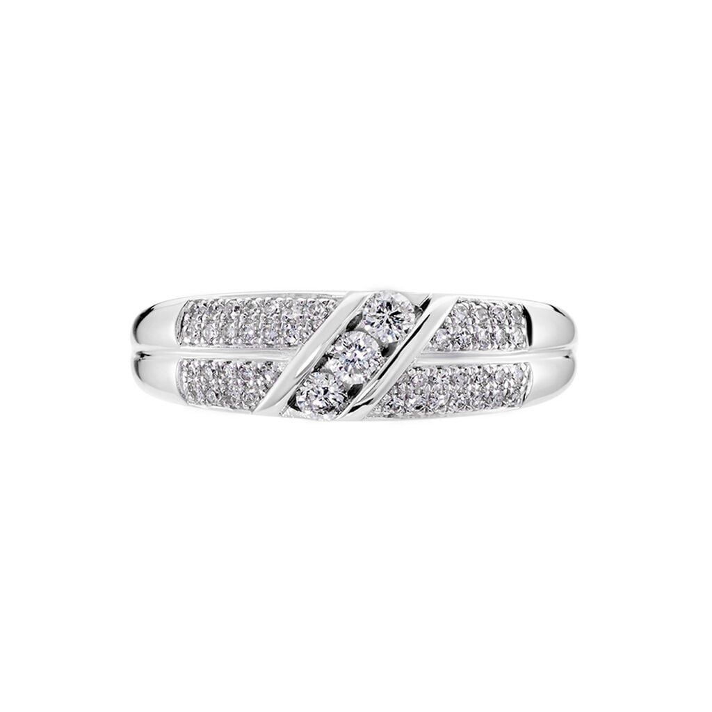 Bague Rosaleen Blanc Diamant Blanc Diamant - Bagues de fian&ccedil;ailles vintage Femme | Histoire d&rsquo;Or
