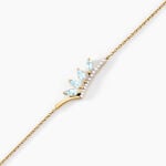 Bracelet Tiara Or Jaune Topaze Oxyde De Zirconium - Bracelets Pierre Femme | Histoire d&rsquo;Or