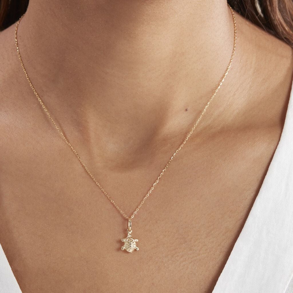 Pendentif Kalinka Tortue Or Jaune - Anniversaire Famille | Histoire d&rsquo;Or