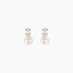 Boucles D'oreilles Pendantes Taima Or Jaune Perle De Culture - Boucles d'oreilles mariage Femme | Histoire d&rsquo;Or
