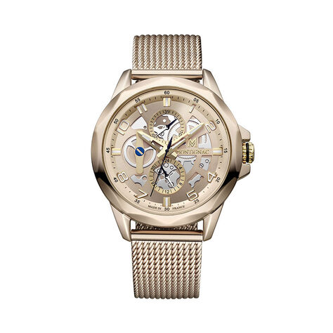 Montre Montignac Round Champagne - Montres &eacute;tanches Homme | Histoire d&rsquo;Or