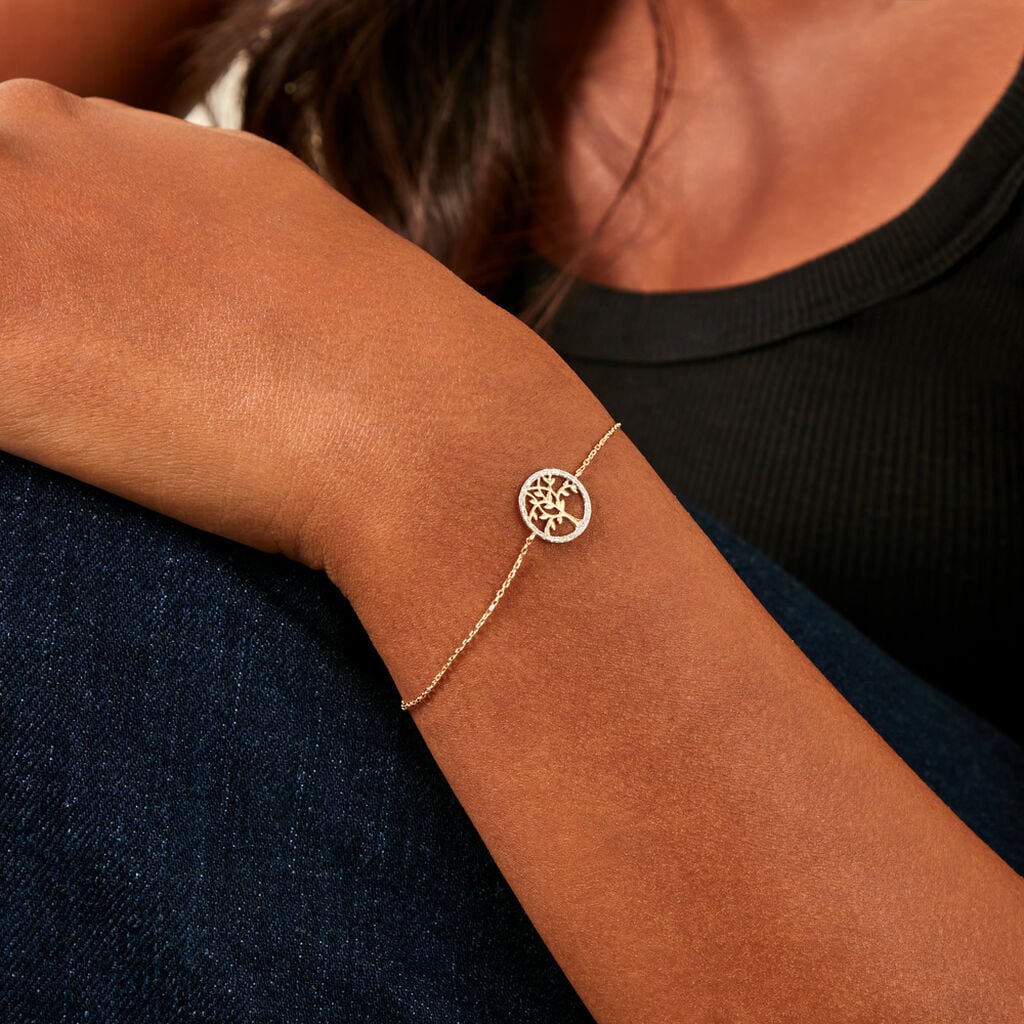 Bracelet Eleone Or Jaune Diamant - Bracelets Boheme Femme | Histoire d&rsquo;Or
