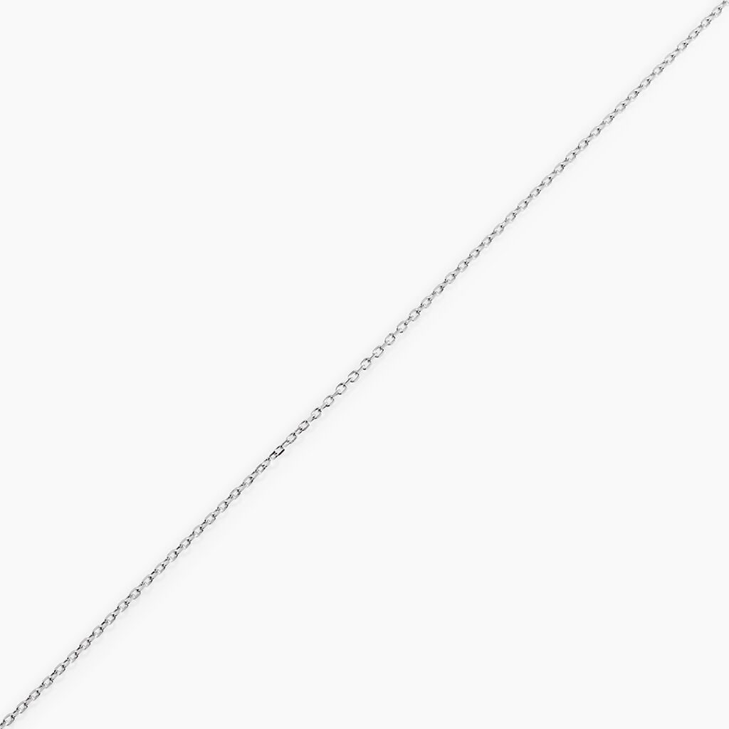 Cha&icirc;ne Igoa Maille For&ccedil;at Diamantee Or Blanc - Chaines Femme | Histoire d&rsquo;Or