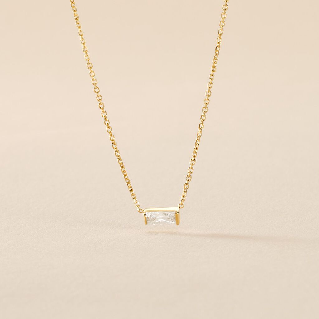 Collier Lawry Or Jaune Oxyde De Zirconium - Anniversaire Femme | Histoire d&rsquo;Or