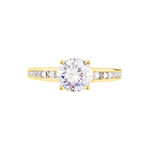 Bague Tatjana Or Jaune Oxyde De Zirconium - Bagues de fian&ccedil;ailles ronde Femme | Histoire d&rsquo;Or