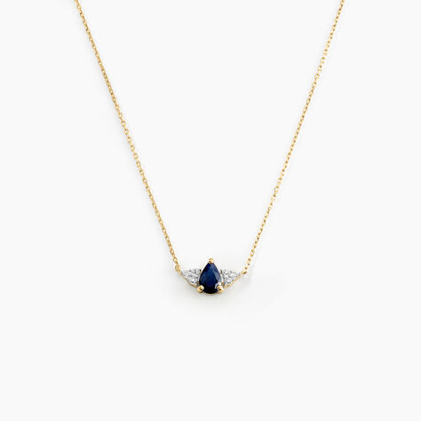 Collier Glykeria Or Jaune Saphir Diamant - Bijoux Pierres Pr&eacute;cieuses Femme | Histoire d&rsquo;Or