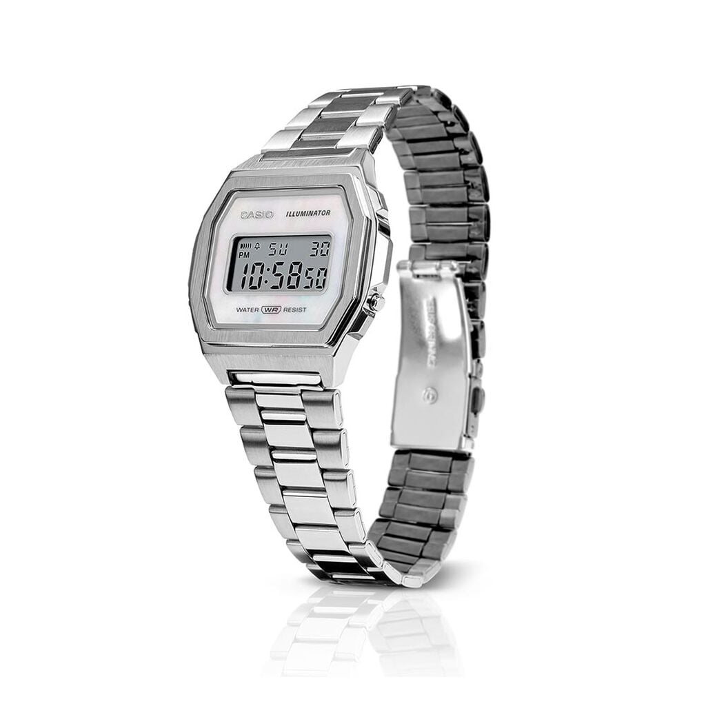 Montre Casio Collection Vintage Iconic Gris - Montres digitales Unisex | Histoire d&rsquo;Or