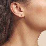Boucles D'oreilles Puces Fidelia Boule Or Rose - Clous d'oreilles Femme | Histoire d&rsquo;Or