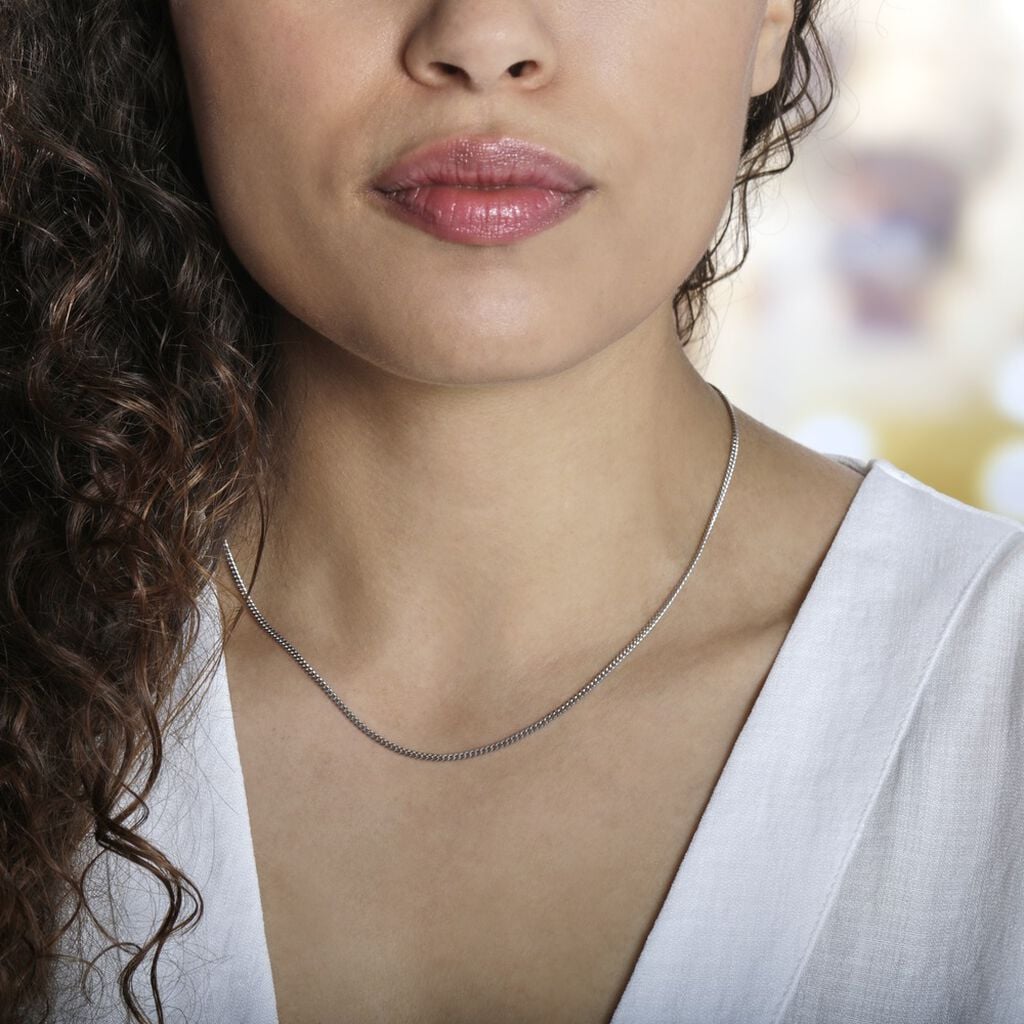 Cha&icirc;ne Clementine Argent Blanc - Chaines Femme | Histoire d&rsquo;Or