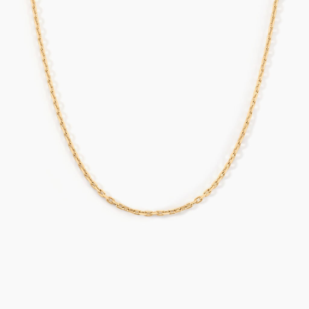 Cha&icirc;ne Igoa Maille For&ccedil;at Diamantee Or Jaune - Chaines Unisex | Histoire d&rsquo;Or