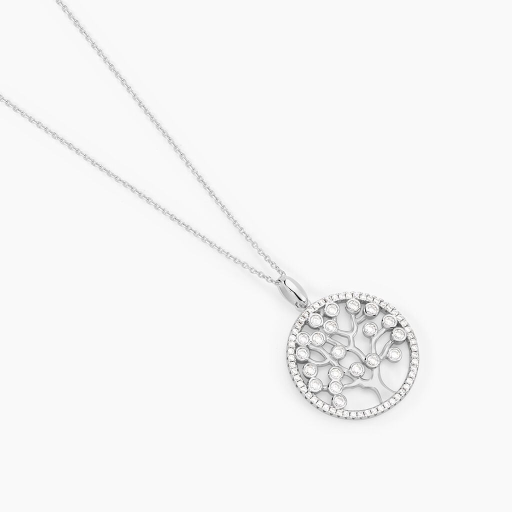 Collier Chimere Argent Blanc Oxyde De Zirconium - Colliers fantaisie Femme | Histoire d&rsquo;Or