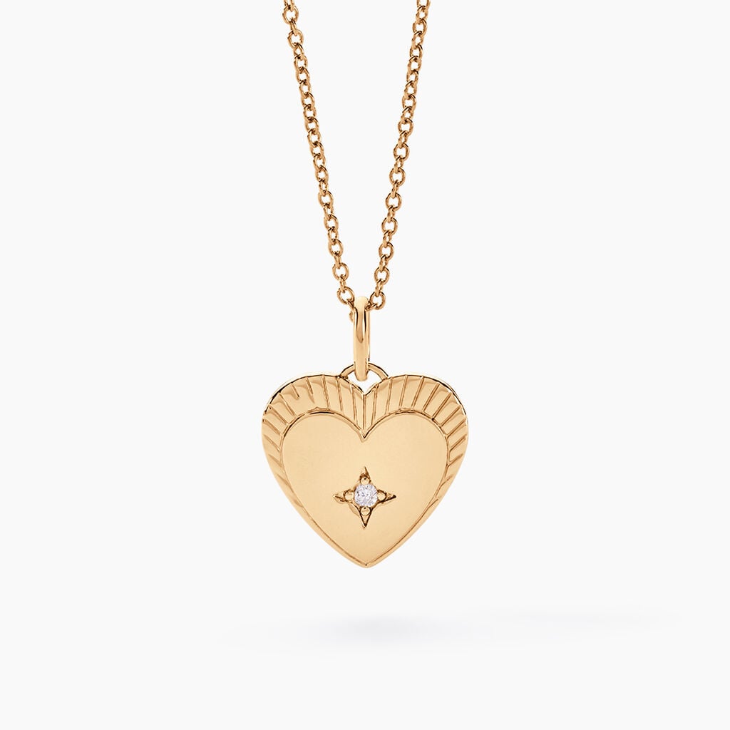 Collier Manea Plaque Or Jaune Oxyde De Zirconium - Bijoux avec pierres Femme | Histoire d&rsquo;Or