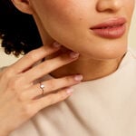 Bague Valentino Or Blanc Topaze - Bagues de fian&ccedil;ailles ovale Femme | Histoire d&rsquo;Or