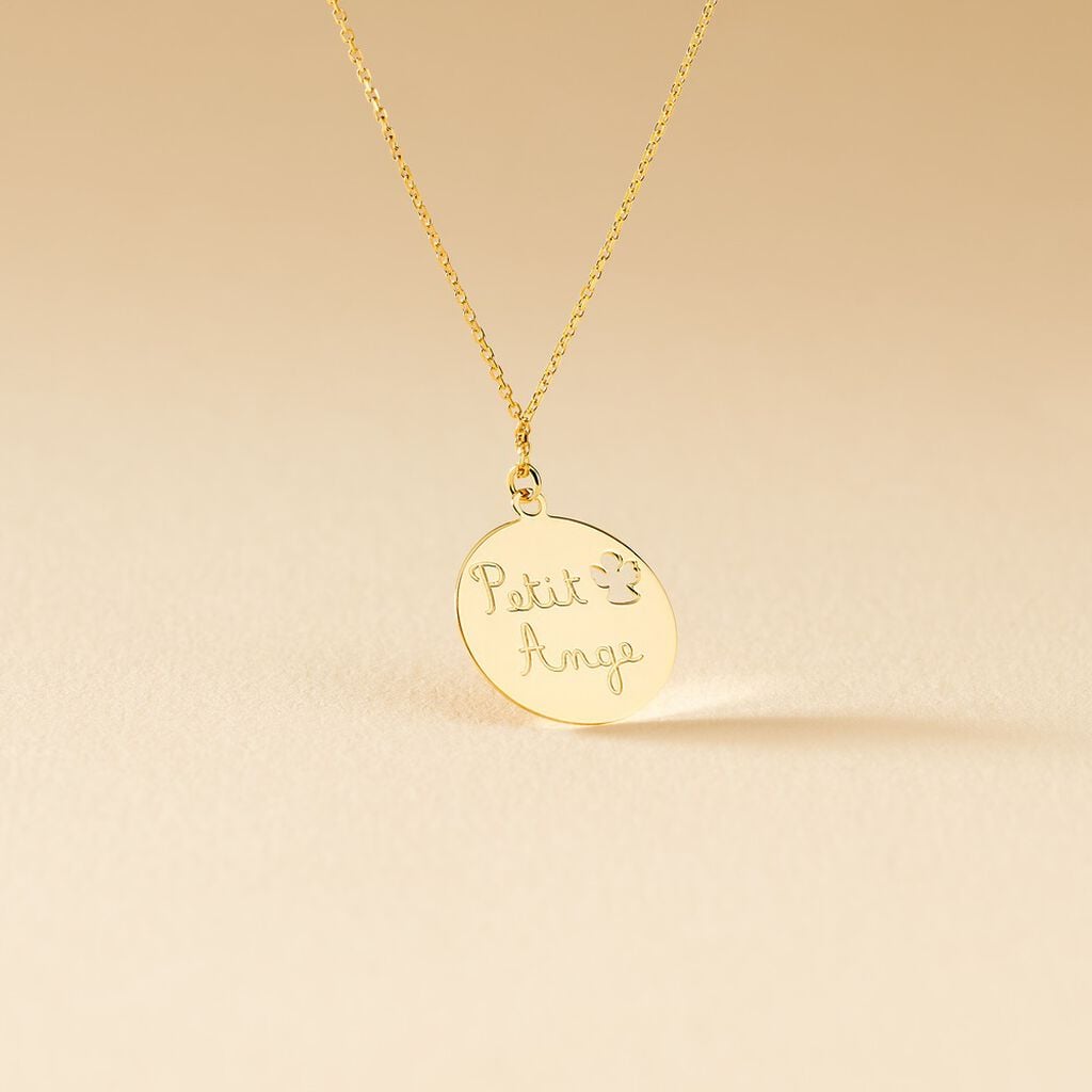 Collier Benedicte Message Or Jaune - Anniversaire Enfant | Histoire d&rsquo;Or