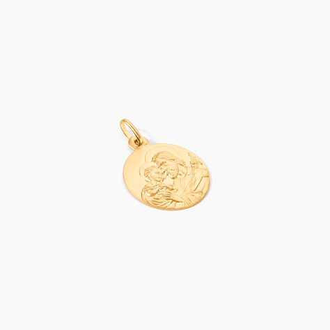 M&eacute;daille Or Jaune Saint Joseph - Pendentifs christ Famille | Histoire d&rsquo;Or