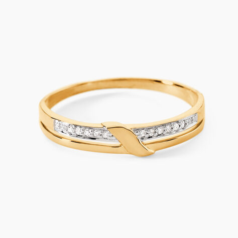 Bague Daynis Or Jaune Diamant - Bagues pierres pr&eacute;cieuses Femme | Histoire d&rsquo;Or