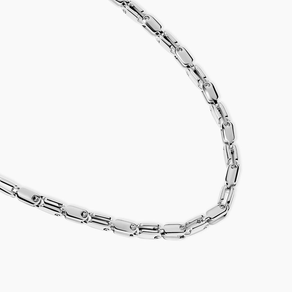 Collier Isan Acier Blanc - Colliers fantaisie Homme | Histoire d&rsquo;Or
