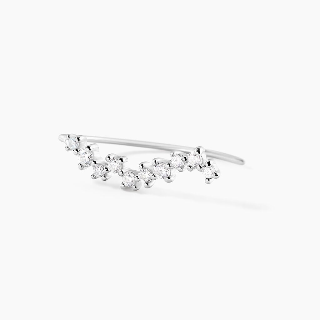 Bijoux D'oreilles Brandi Argent Rhodi&eacute; Oxyde De Zirconium - Boucles d'oreilles empierr&eacute;es Femme | Histoire d&rsquo;Or
