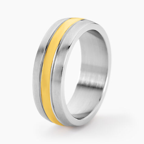 Bague John Acier Bicolore - Bagues fantaisie Homme | Histoire d&rsquo;Or