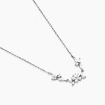 Collier Wanda Argent Blanc Oxyde De Zirconium - Colliers Plume Femme | Histoire d&rsquo;Or