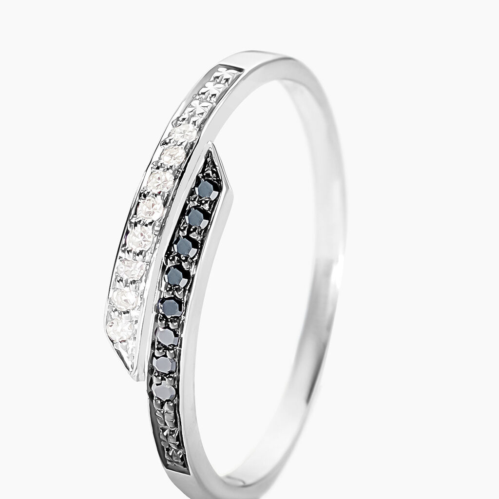 Bague Nazima Or Blanc Diamant - Bagues pierres pr&eacute;cieuses Femme | Histoire d&rsquo;Or