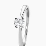 Bague Solitaire One Or Blanc Diamant - Bagues de fian&ccedil;ailles vintage Femme | Histoire d&rsquo;Or