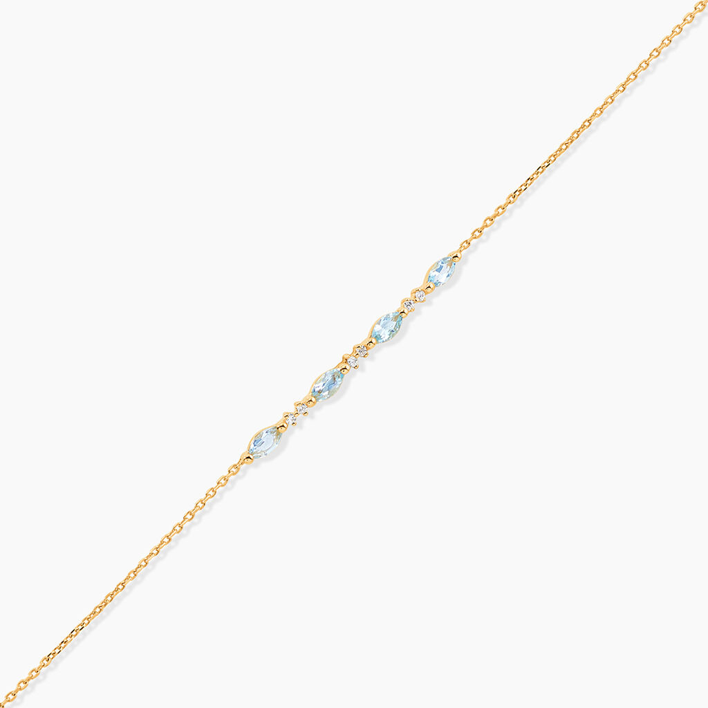 Bracelet Jardin Secret Or Jaune Topaze Oxyde De Zirconium - Bracelets Pierre Femme | Histoire d&rsquo;Or