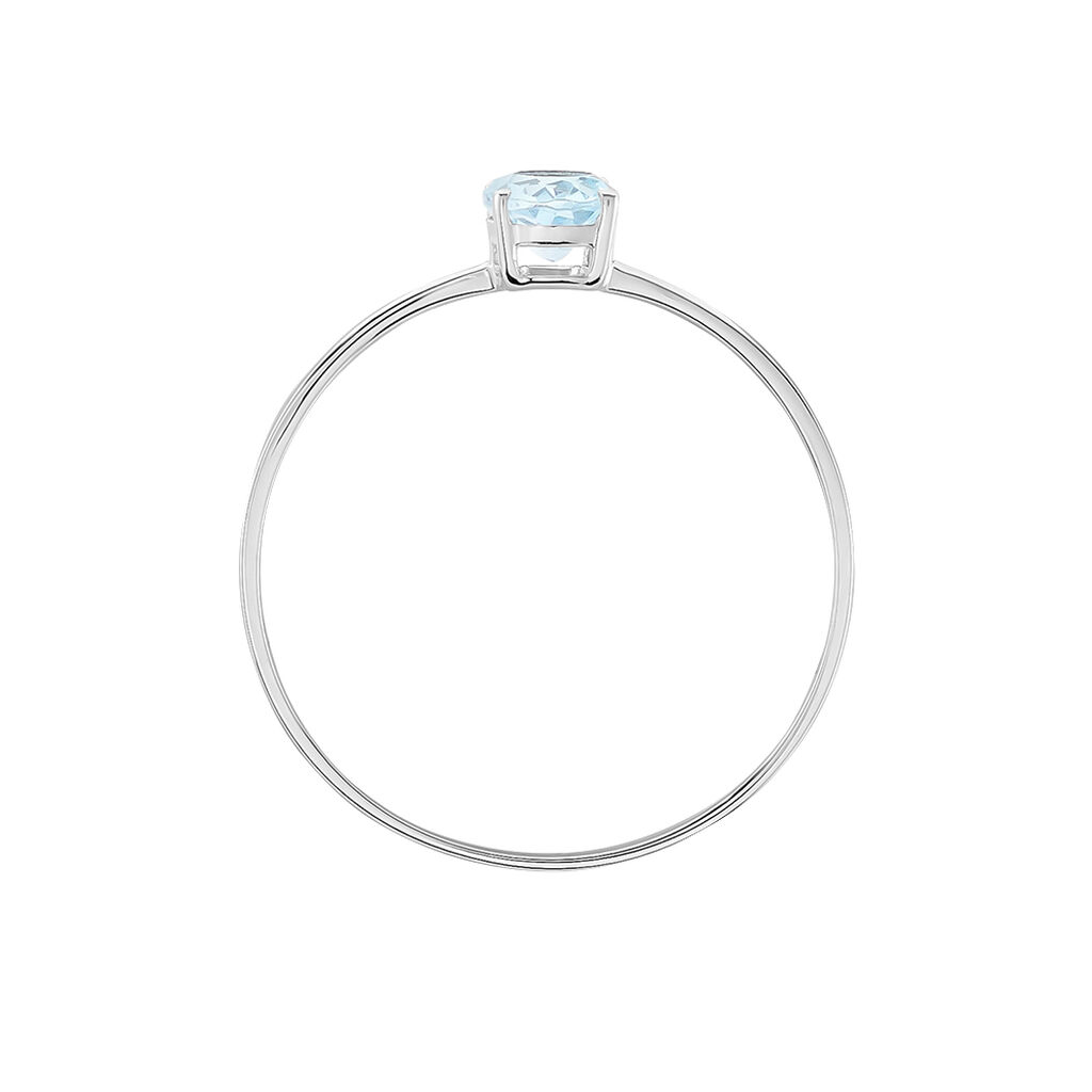 Bague Valentino Or Blanc Topaze - Bagues de fian&ccedil;ailles ovale Femme | Histoire d&rsquo;Or