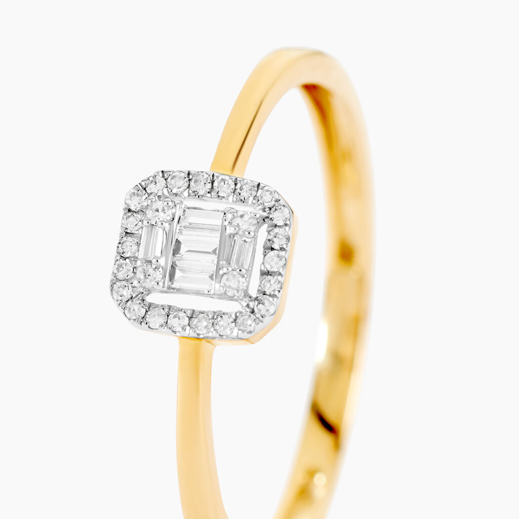 Bague 1986 Or Jaune Diamant - Bagues pierres pr&eacute;cieuses Femme | Histoire d&rsquo;Or