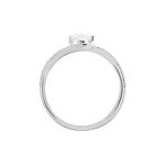 Bague Olly Or Blanc Oxyde De Zirconium - Bagues de fian&ccedil;ailles ronde Femme | Histoire d&rsquo;Or