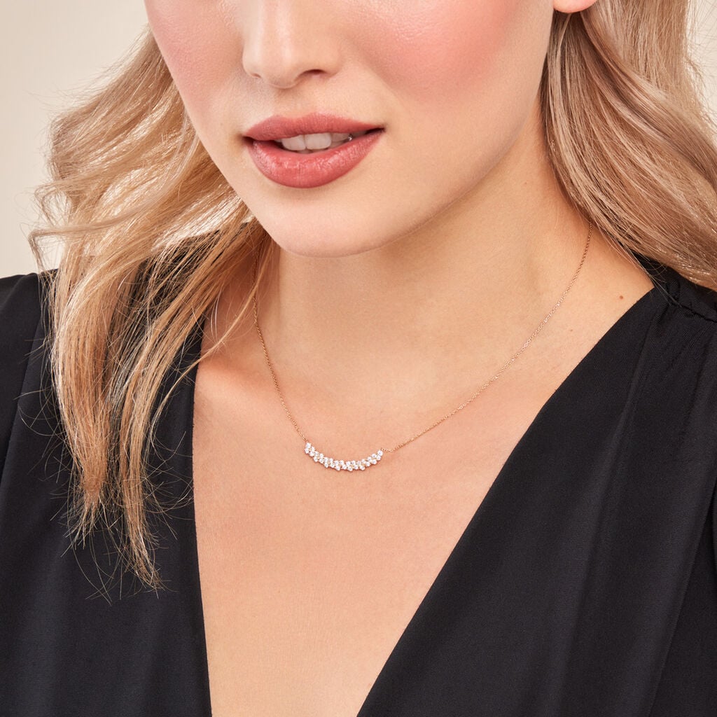 Collier Sparkle Or Jaune Oxyde De Zirconium - Anniversaire Femme | Histoire d&rsquo;Or