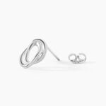 Boucles D'Oreilles Puces Paros Argent Blanc - Boucles d'oreilles fantaisie Femme | Histoire d&rsquo;Or