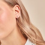 Cr&eacute;oles Taranis Or Blanc Diamant Synth&eacute;tique - Boucles d'oreilles empierr&eacute;es Femme | Histoire d&rsquo;Or