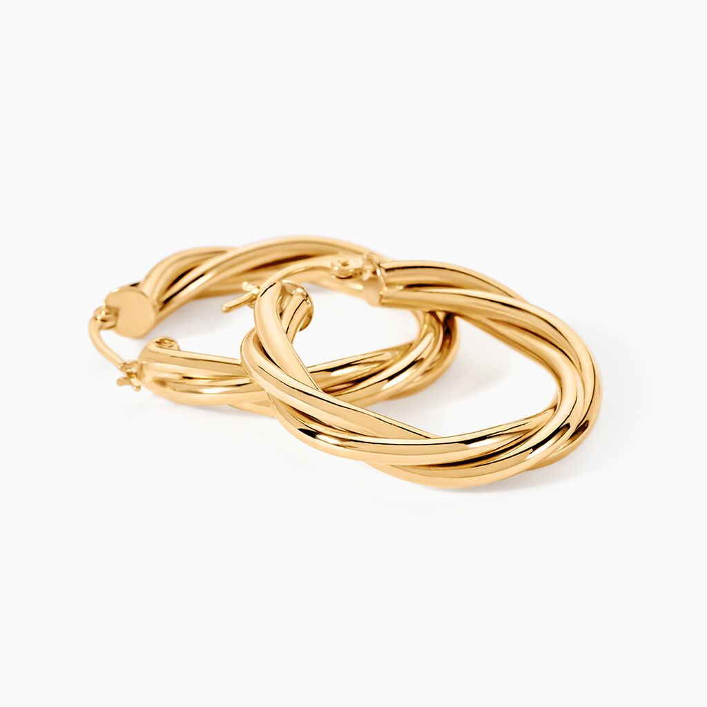 Cr&eacute;oles Tegan Or Jaune - Boucles d'oreilles 18 carats Femme | Histoire d&rsquo;Or