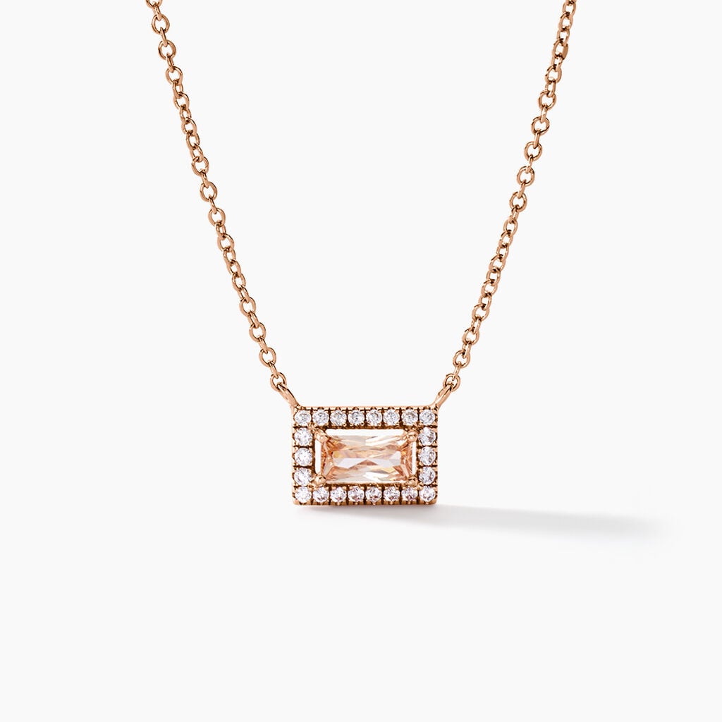 Collier Rio Argent Rose Oxyde De Zirconium - Colliers fantaisie Femme | Histoire d&rsquo;Or