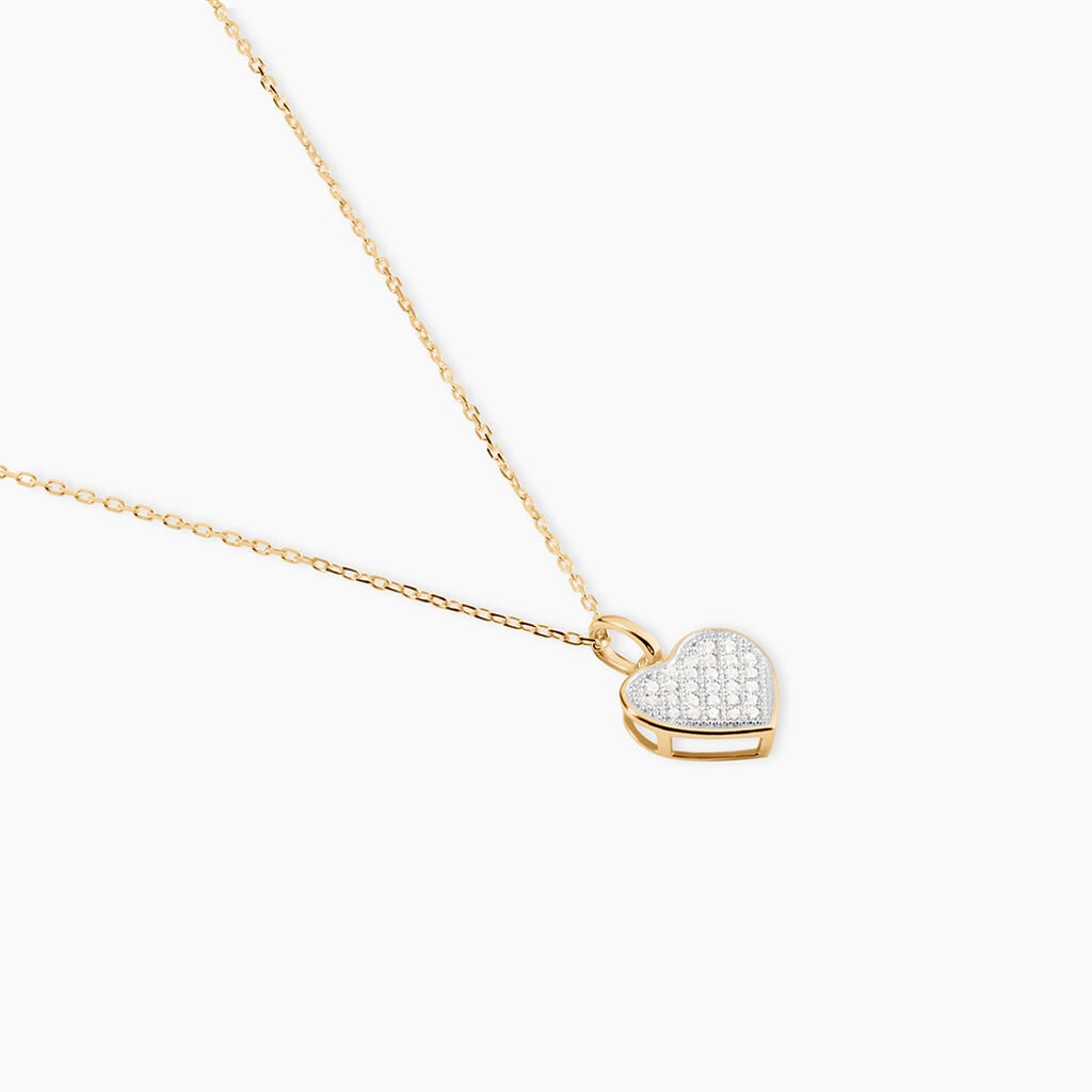 Collier Salviane Or Jaune Oxyde De Zirconium - Anniversaire Femme | Histoire d&rsquo;Or