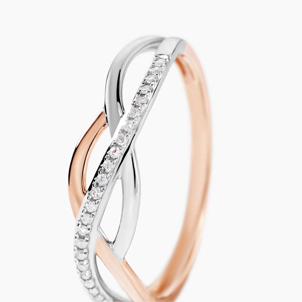 Bague Batista Or Bicolore Diamant - Bagues pierres pr&eacute;cieuses Femme | Histoire d&rsquo;Or