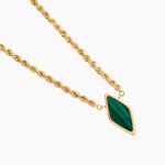 Collier Jerry Or Jaune Malachite - Colliers pierre Femme | Histoire d&rsquo;Or