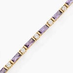 Bracelet Luteciaae Plaqu&eacute; Or Jaune Oxyde De Zirconium - Bracelets Pierre Femme | Histoire d&rsquo;Or